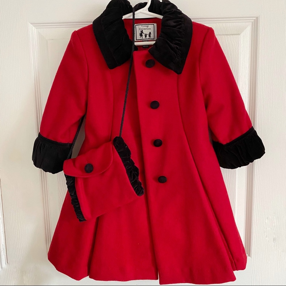 Trilogy Collection Red Dress Coat Valentines Day